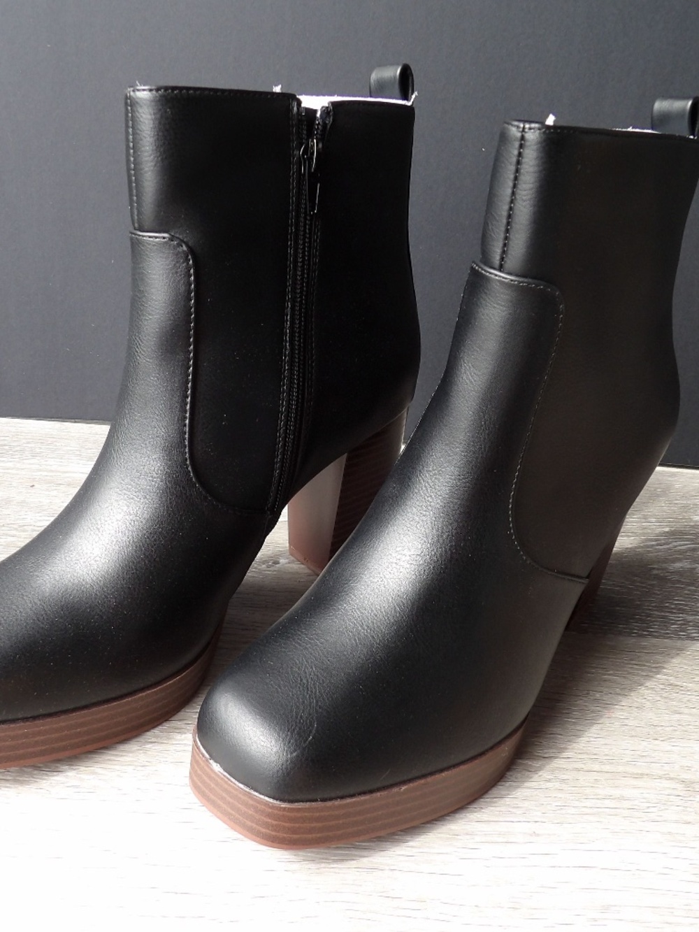 black ankle booties
